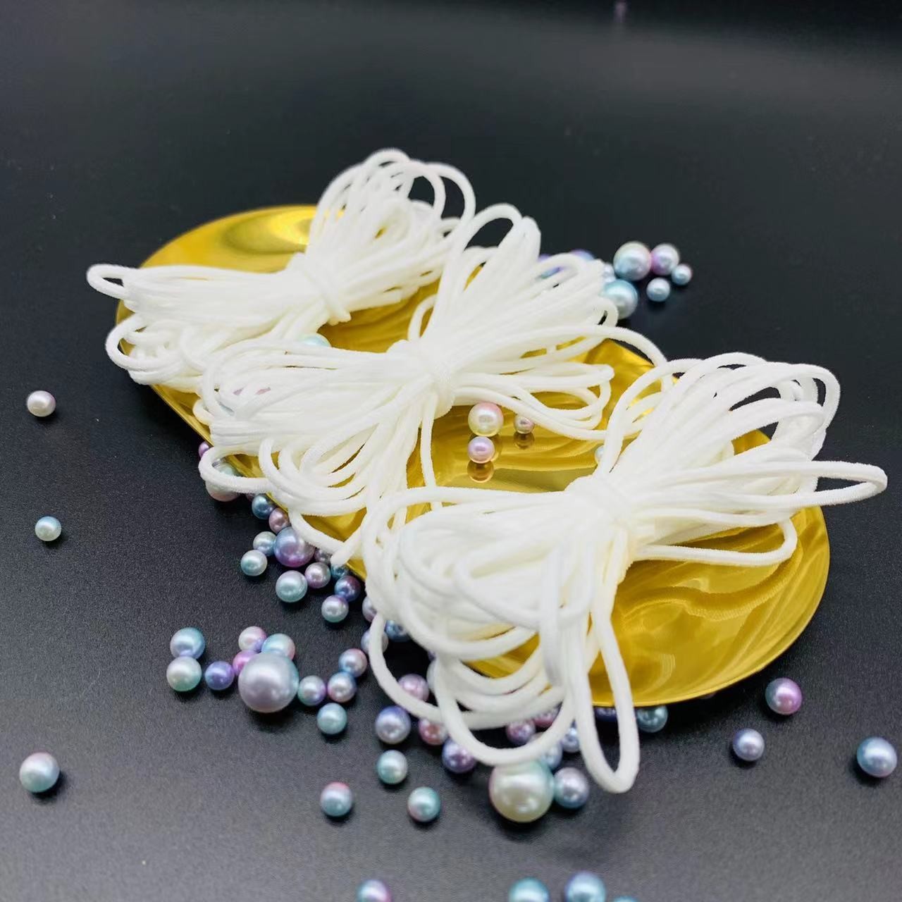 Spandex Nylon Round Elastic Earloop Rope Cord String Band Tape 2.5mm 3mm 4mm 5mm 6mm