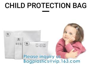 Child-Resistant Locking Pouches, Exit Bag, Packaging Baggies, Odor Barrier, Metallized interior