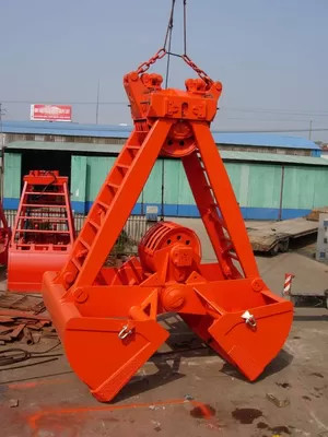 0.5m3 0.6m3 Crane Grab Bucket For Scraps Material Handling Remote Control