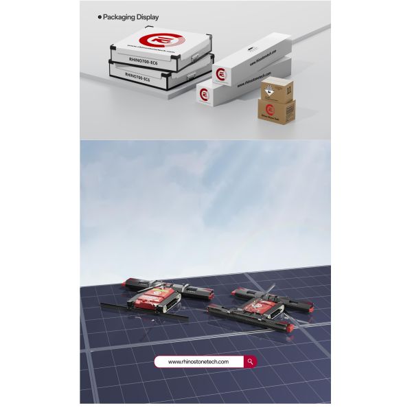 Solar Panel Cleaning Brush Automatic Solar Panel Cleaning Machine Equipment Remote Remote Control PV Cleaning Robot