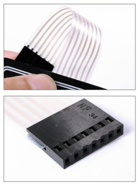 2.54 Pitch Industrial Numeric Keypad 2.0mm Membrane Switch Keyboard