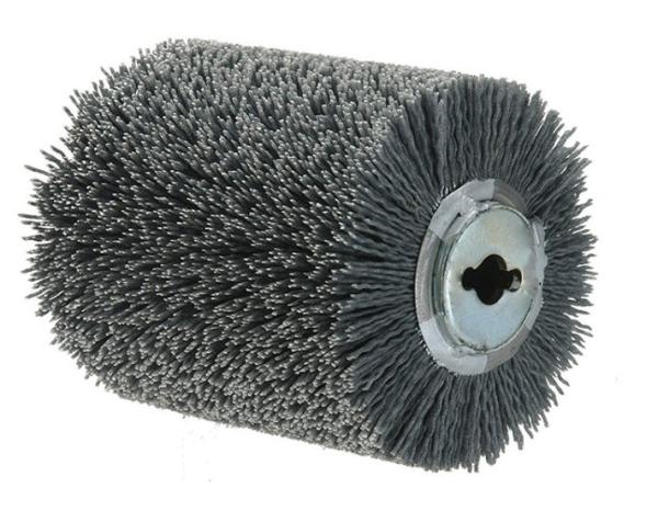 Cheap 46-100 Grit Fine Nylon Corded Cylinder Wheel Brush Sanding For Wood Surface Treatment for sale