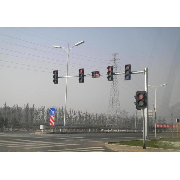 Conical Traffic Signal Frame Structure Sign Posts 95% Penetration Rate Road Sign Pole