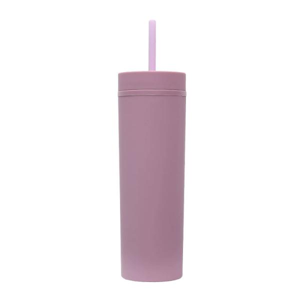 The Manufacturer's New Cross-border Modern And Simple Frosted Double-layer Plastic Cup Is A Universal And Portable 16OZ Straight Cup
