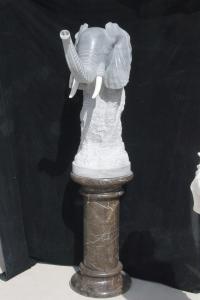 China marble elephant figurine column on sale
