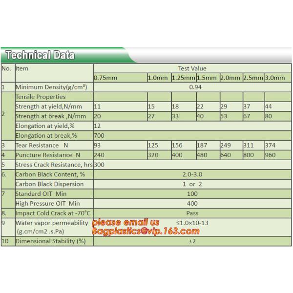 1mm hdpe geomembrane indoor fish farming tank 1.0mm geomembrane,2mm high density polyethylene waterproof membrane BAGEAS