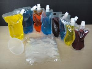 Best 4oz 8oz 16oz 32oz PA/PE Stand up Transparent  Spout Bag for Wine Packaging wholesale