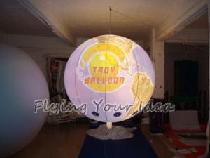 Best 170mm Tether Points Inflatable Lighting globe Balloon for Entertainment events wholesale