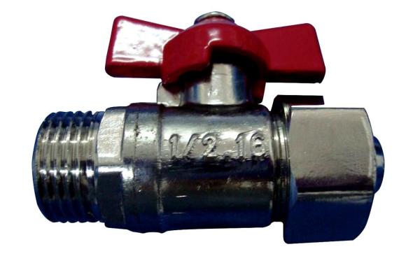 Cheap CFull Port Nickel Plated Brass Ball Valve Locking Handle For Gas for sale