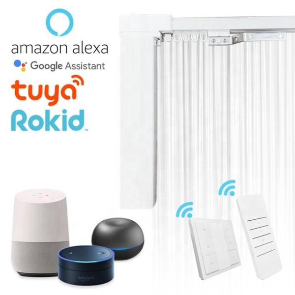 Cheap WiFi Remote Control Drapery System Smart Curtain Motor Alexa Home Assistant Control for sale