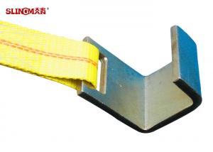 Best Yellow Heavy Duty Tie Straps , Truck Tie Down Ratchet Straps With Container Buckle wholesale