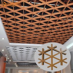China Soundproof Latticed Grille Suspended Metal Ceiling Akzo Nobel Powder Coating / False Grille Ceiling on sale