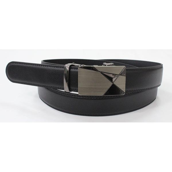 Dark Brown / Black Automatic Buckle Belt Split Leather Material Available