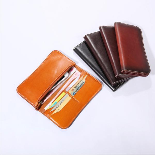 Vintage Leather Wallets for Women Classical Long Leather Wallets for Men