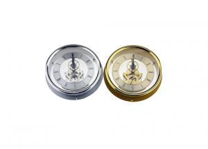 China Vintage Stainless Steel Skeleton Clock Movement With Edge Transparent Back Cover on sale