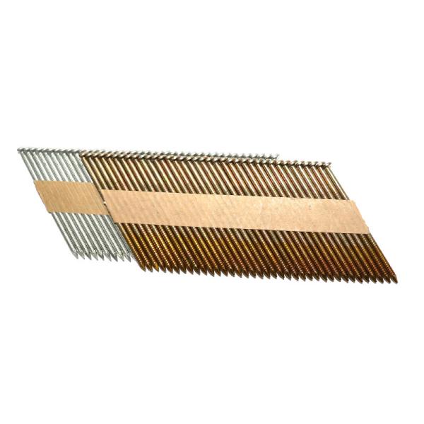 34 Degree Paper Tape Collated Framing Nails 75mm Electro Galvanised 3.1mm Diameter