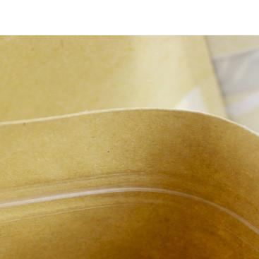 Cheap Open Window Kraft Paper Bag Dried Fruit Food Zipper Packaging Bag for sale
