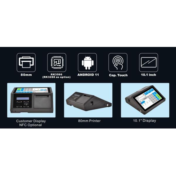Android 11 and Windows 10 POS System with 2GB/4GB/8GB/16GB Optional Hard Disk Capacity