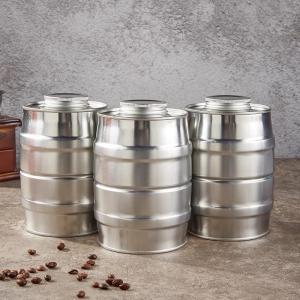 China Cylindrical Empty Coffee Tin Can Containers For Coffee Storage on sale