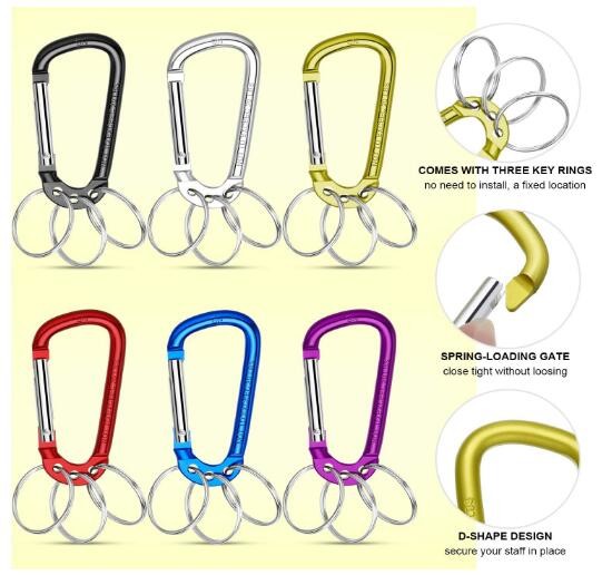Multifunction Keychain Clip Hook Spring Snap Hook Rings For Outdoor Carab