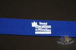 Custom Blue Ribbon With White Printing Woven Medal Ribbons Medal Lanyards For