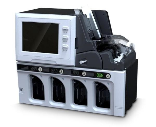 Cheap High capacity 3+1 pockets Mixed values currencies note counting machine bank exchange bureau usage for sale