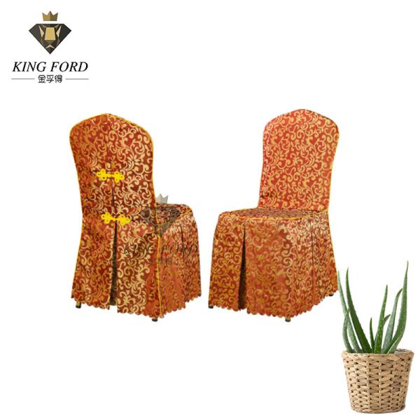 Cheap ISO9001 Dining Chair Slipcovers 100% Polyester Wedding Chairs Covers for sale
