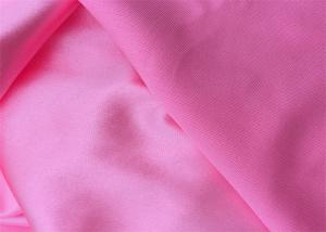 China Weft Knitted Polyester Spandex Stretch Fabric 220gsm For T-Shirt on sale