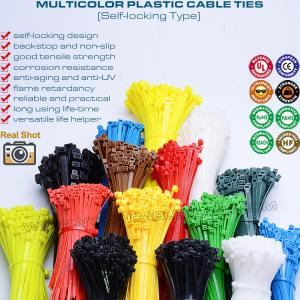 Best High Quality Self-locking Plastic Cable Ties Eco-friendly Plastic Tie Wraps with CE, ROHS, REACH, UV wholesale