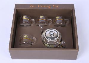 Best High Grade Glass Tea Infuser Teapot With Warmer And 4 Cups 21oz / 600ml Pot Capacity wholesale