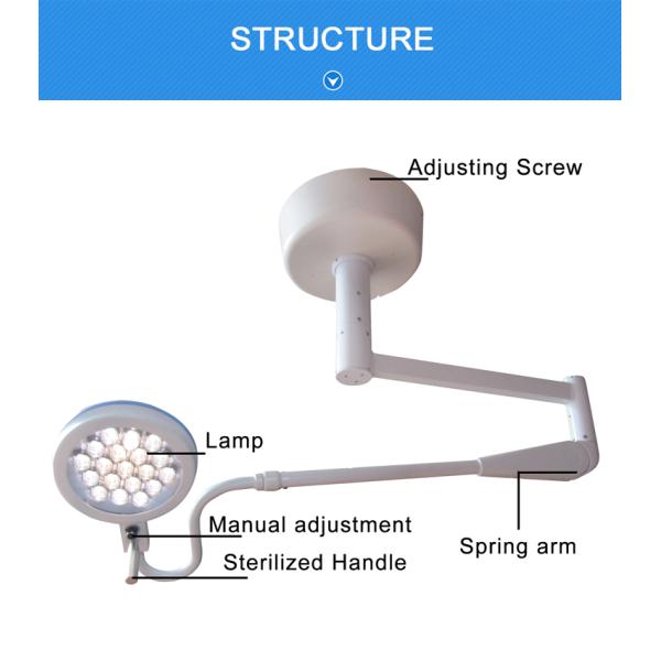 20W 110V 220V Ceiling Mounted Surgical Lights Examing Lamp With 280mm Headlamp Diameter