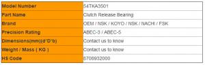 Best Cetificated 54TKA3501 Single Row Bearing Assembly With Collar Housing For ISUZU TOYOTA wholesale