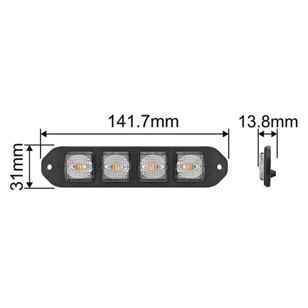 Ultra Thin LED Surface Mount Lighthead High Power Forklift Warning Light