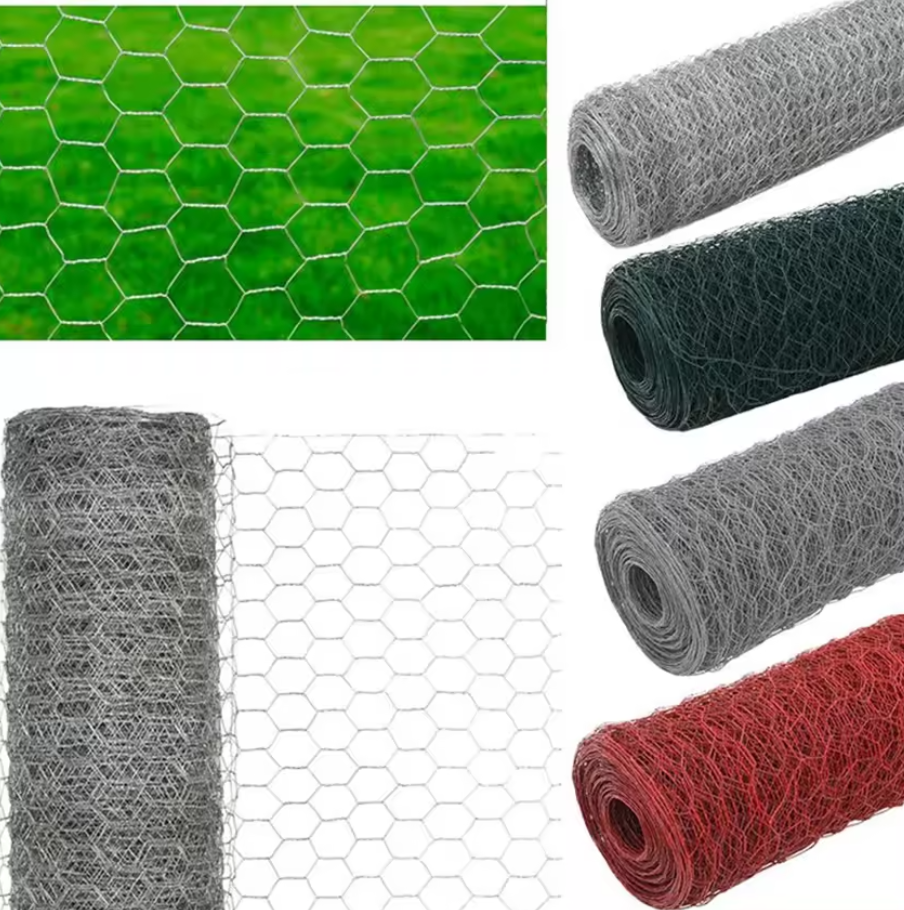 Lowest price China direct factory pvc coated hexagonal wire mesh green plastic chicken wire mesh