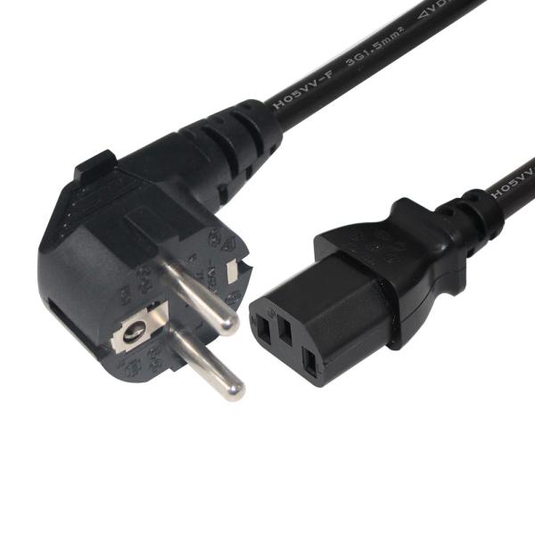 Cheap Eu 3 Pin Plug C13 PC Power Supply Cable Cord 1.8m For Computer Monitors for sale