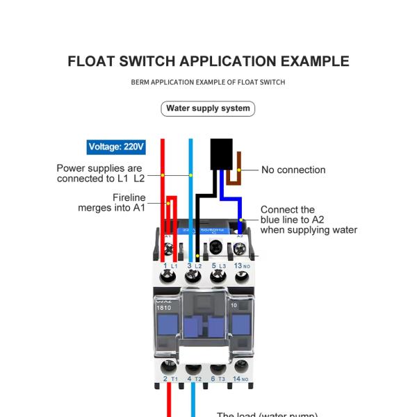 Float level switch, automatic float switch, water tank float switch, water pump float switch