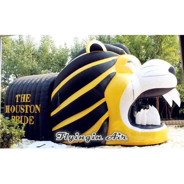 Inflatable Tiger Helmet Tunnel Inflatable Football Channel for Sports