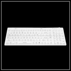 China Portable Silica Gel Keyboard , White Industrial Usb Wired Keyboard on sale