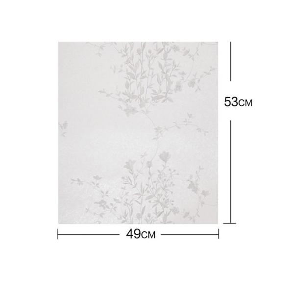 Waterproof Silver Rustic Floral Wallpaper , Removable Embossed Vinyl Wallpaper