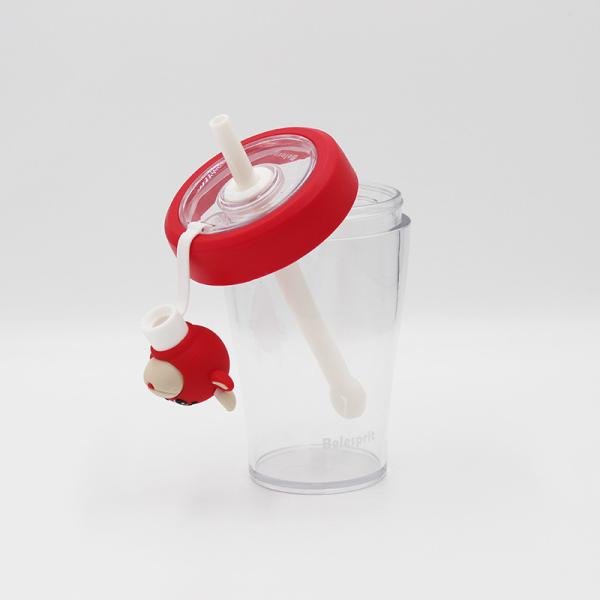 Plastic Straw Promotional Reusable Straw Water Bottle With Custom Logo