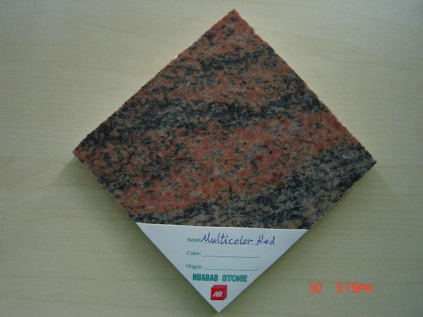 Cheap Multicolor Red Granite Slab Tiles Honed Polish For Outdoor Indoor Wall Floor for sale