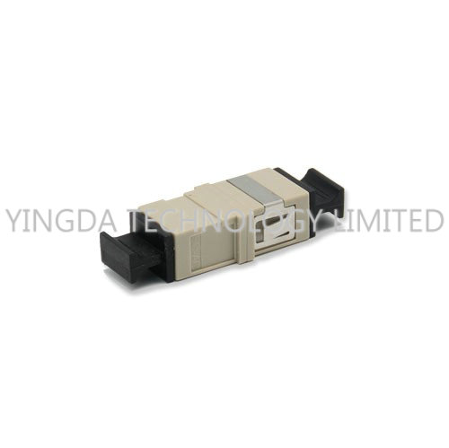 Durable OM2 Multimode Optical Fiber Coupler Without Flange SC Adapter Beige