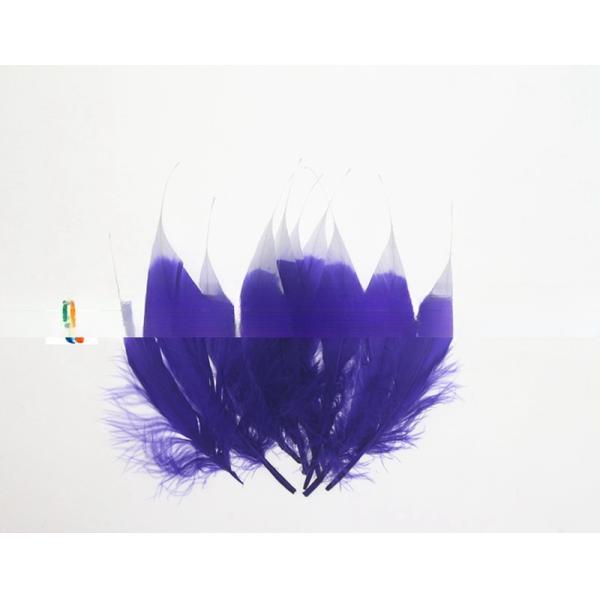 Handmade Two Tone Stripped Goose Carnival Feathers For Personalized Crafts