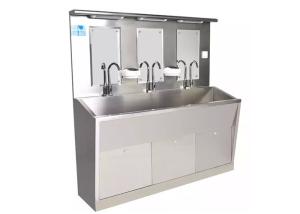 Best 304 Stainless Steel Hospital Surgical Wash Basin Multi Person Seats wholesale