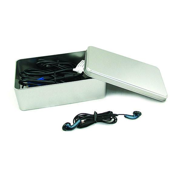 Cheap silver plain metal storage tin container for sale