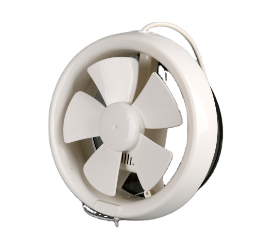 White Plastic Bathroom Wall Mounted Centrifugal Fan in Round Shape for Ventilation