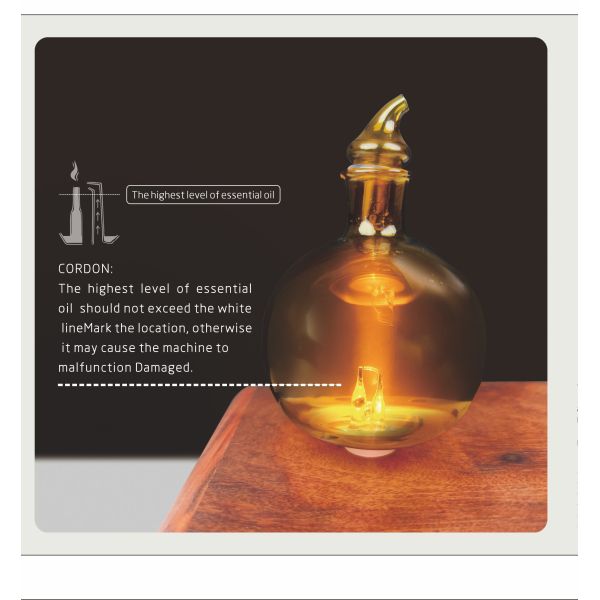 Hand Polished Solid Wood Base Office Home Aroma Diffuser 100cbm Coverage