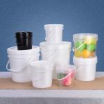 Round Plastic Paint Bucket With Seal Lid Can Customize Logo For Recycling With