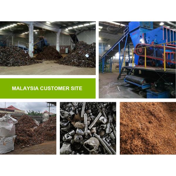 Scrap Motor Radiator Recycling Machine Horizontal Hammer Crusher Rotating Diameter 1000mm