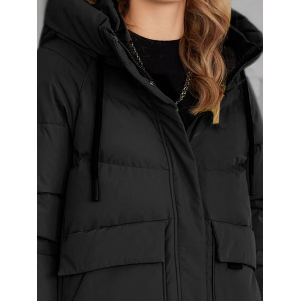 Windproof Soft Bio-down Jacket With Polyester Lining Classic Woman Coat